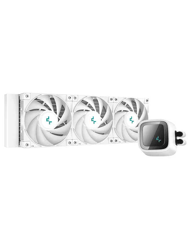 DeepCool LS720 SE WH AIO Liquid CPU Cooler, 360mm Radiator, 120mm ARGB Fans, 500~2250 RPM Fan Speed, 85.85 CFM Airflow, 3100 RPM Pump Speed, ARGB LED Lights, Hydro Bearing, White | R-LS720-WHAMMM-G-1 image