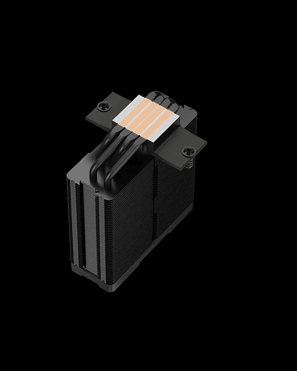 DEEPCOOL DeepCool AG400 Digital Black ARGB Single Tower 120mm CPU Cooler, 2000 RPM Fan Speed, Black | AG400-BKADMN-G-1 - product view 3 of 4
