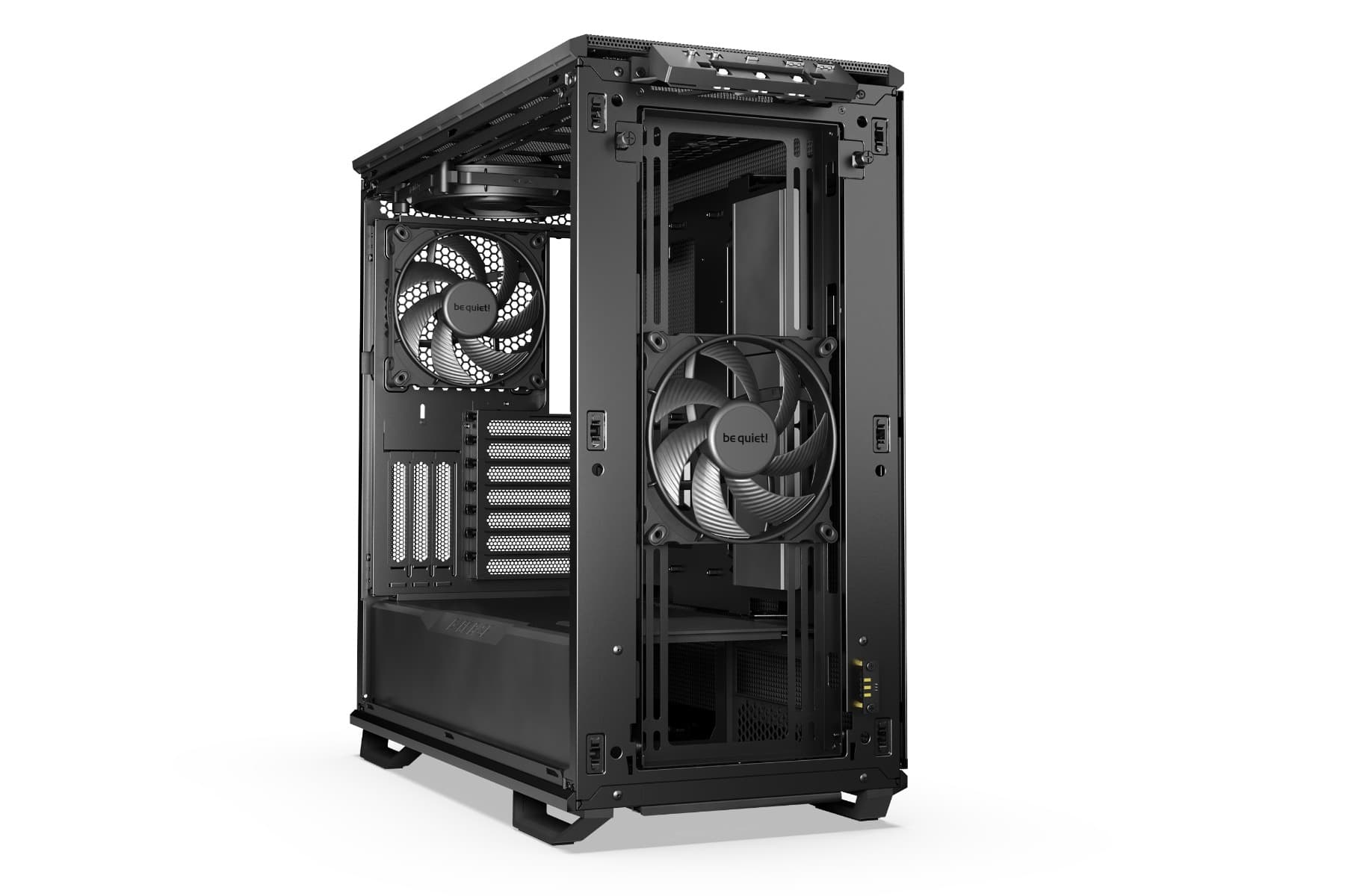 Be quiet! Be Quiet! Dark Base 701 Mid Tower Computer Case, 3x Silent Wings 4 140mm Pre-Installed Fans, Up to 360mm Radiator & 8x Fans Support, Tempered Glass Window, Black | BGW58 - product view 2 of 11