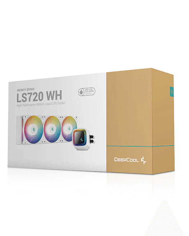 DEEPCOOL DeepCool LS720 SE WH AIO Liquid CPU Cooler, 360mm Radiator, 120mm ARGB Fans, 500~2250 RPM Fan Speed, 85.85 CFM Airflow, 3100 RPM Pump Speed, ARGB LED Lights, Hydro Bearing, White | R-LS720-WHAMMM-G-1 - product view 3 of 6