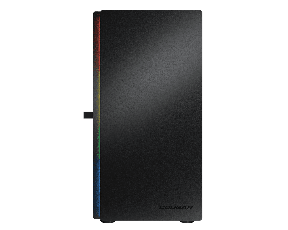 Cougar  Cougar Purity RGB Mini Tower Case, 3mm Hinged Tempered Glass Panel, 1x Pre-Installed aRGB Fan, Up to 5xFan & 240mm Radiator Support, Black | 385PC40.0002 - product view 1 of 8