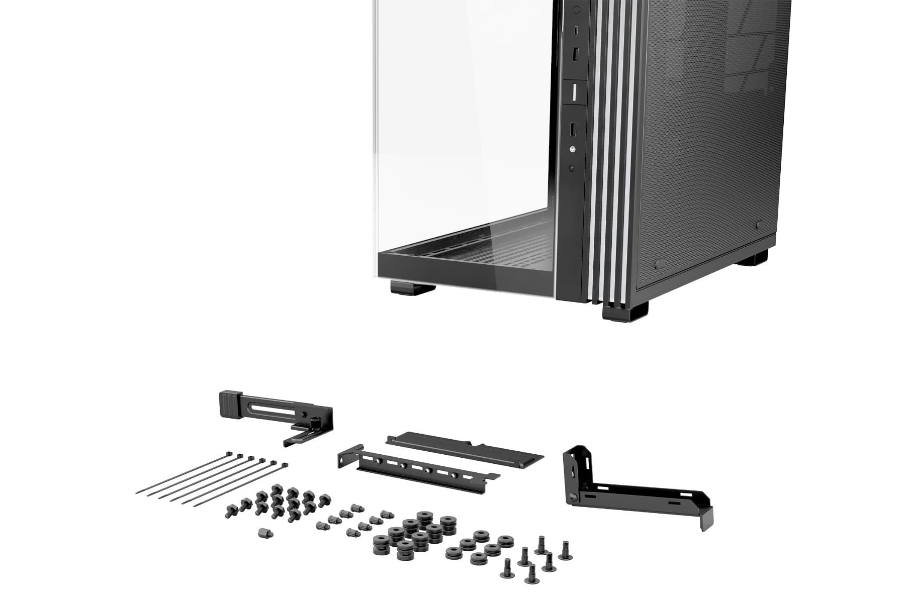 Be quiet! be-quiet LIGHT BASE 600 LX Black Case, 4x Pre-installed Light Wings LX 120mm PWM Fans, 1.33 meters of LEDs, Supports ATX Motherboard, upto 2x 360mm radiator, Black | BGW67 - product view 3 of 9