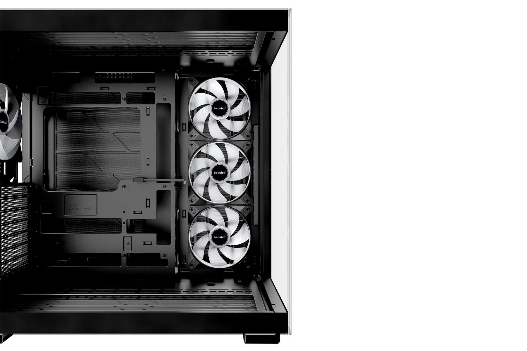 Be quiet! be-quiet LIGHT BASE 600 LX Black Case, 4x Pre-installed Light Wings LX 120mm PWM Fans, 1.33 meters of LEDs, Supports ATX Motherboard, upto 2x 360mm radiator, Black | BGW67 - product view 2 of 9
