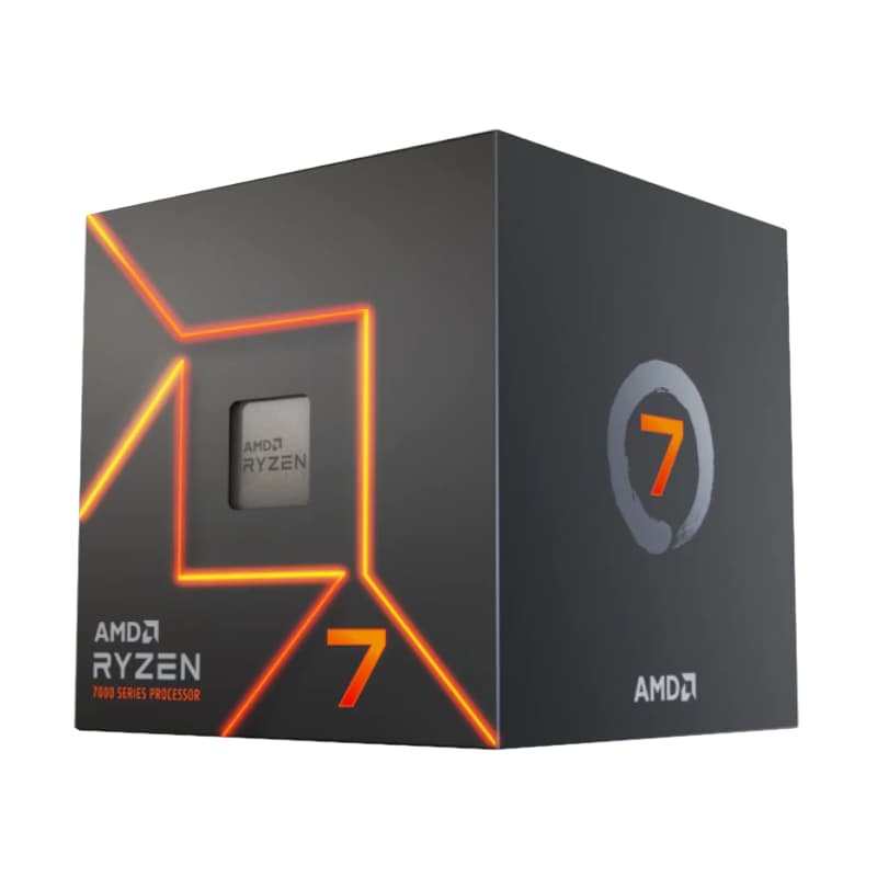 AMD AMD 7700X RYZEN7 8CORE,16 TREAD GAMING PROCESSOR 5.4 GHZ MAX BOOST,4.5 GHZ BASE 40 MB CACHE,UNLOCKED, SOCKET AM5,COOLER NOT INCLUDED,730143314428 - product view 3 of 3