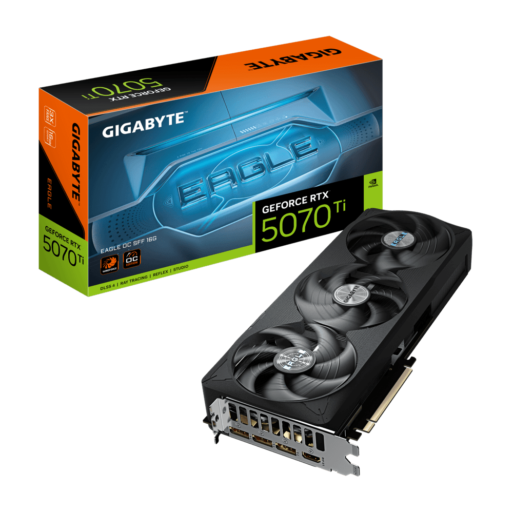 Gigabyte GeForce RTX 5070 Ti EAGLE OC SFF 16G GDDR7, 256bit memory interface | GV-N507TEAGLE OC-16GD – Buy Online