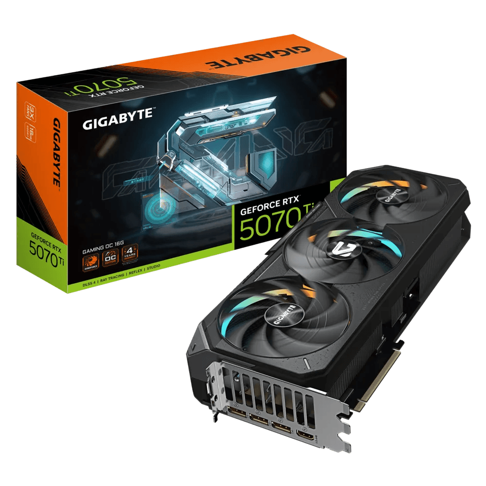 Gigabyte Gigabyte GeForce RTX 5070 Ti Gaming OC 16GB GDDR7 PCI-Express Graphic Card Boost Clock: ????MHz, Memory 16GB 28000MHz GDDR7, Cuda Cores: TBC, VR Ready, PhysX/CUDA Enabled, NVIDIA Blackwell 2.0, 4nm Process, Real-Time Ray Tracing, DLSS 4. - product view 1 of 7