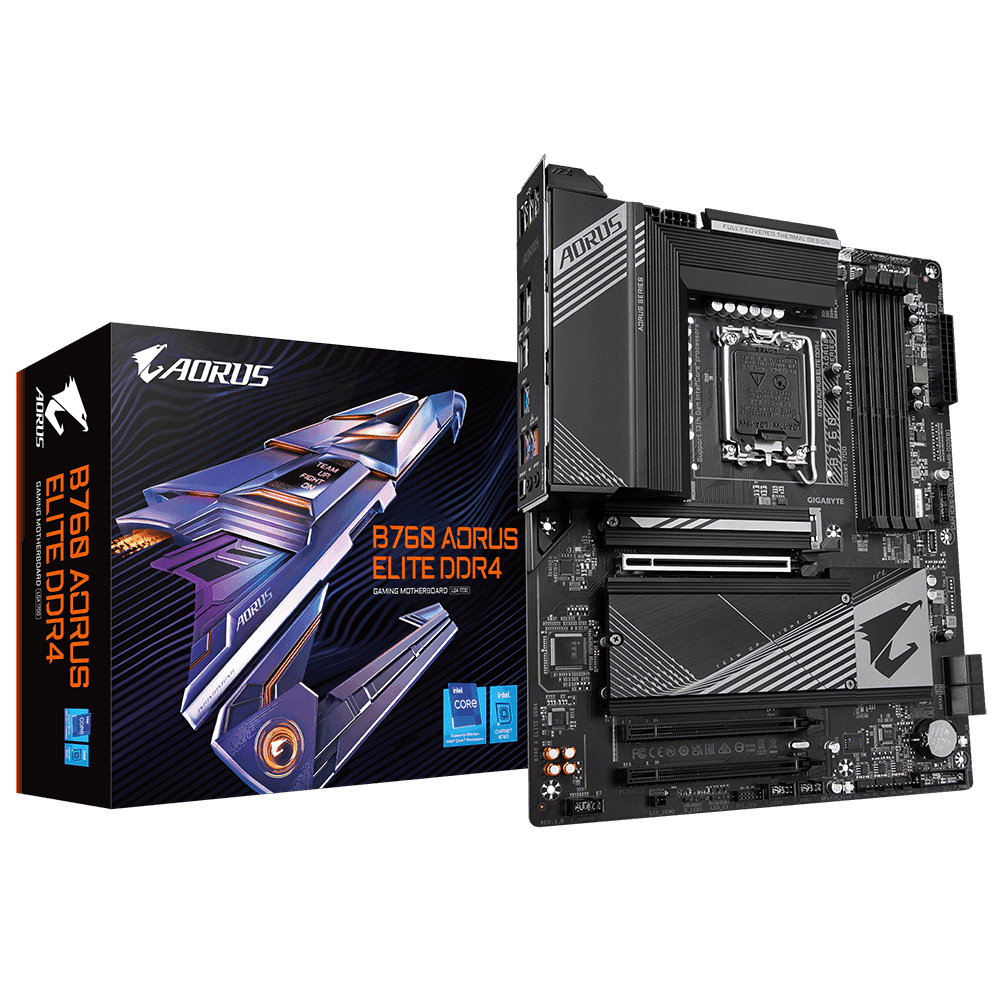 Gigabyte Gigabyte B760 Aorus Elite AX DDR4 LGA1700 ATX PC Motherboard | B760 AORUS ELITE DDR4 - product view 2 of 6