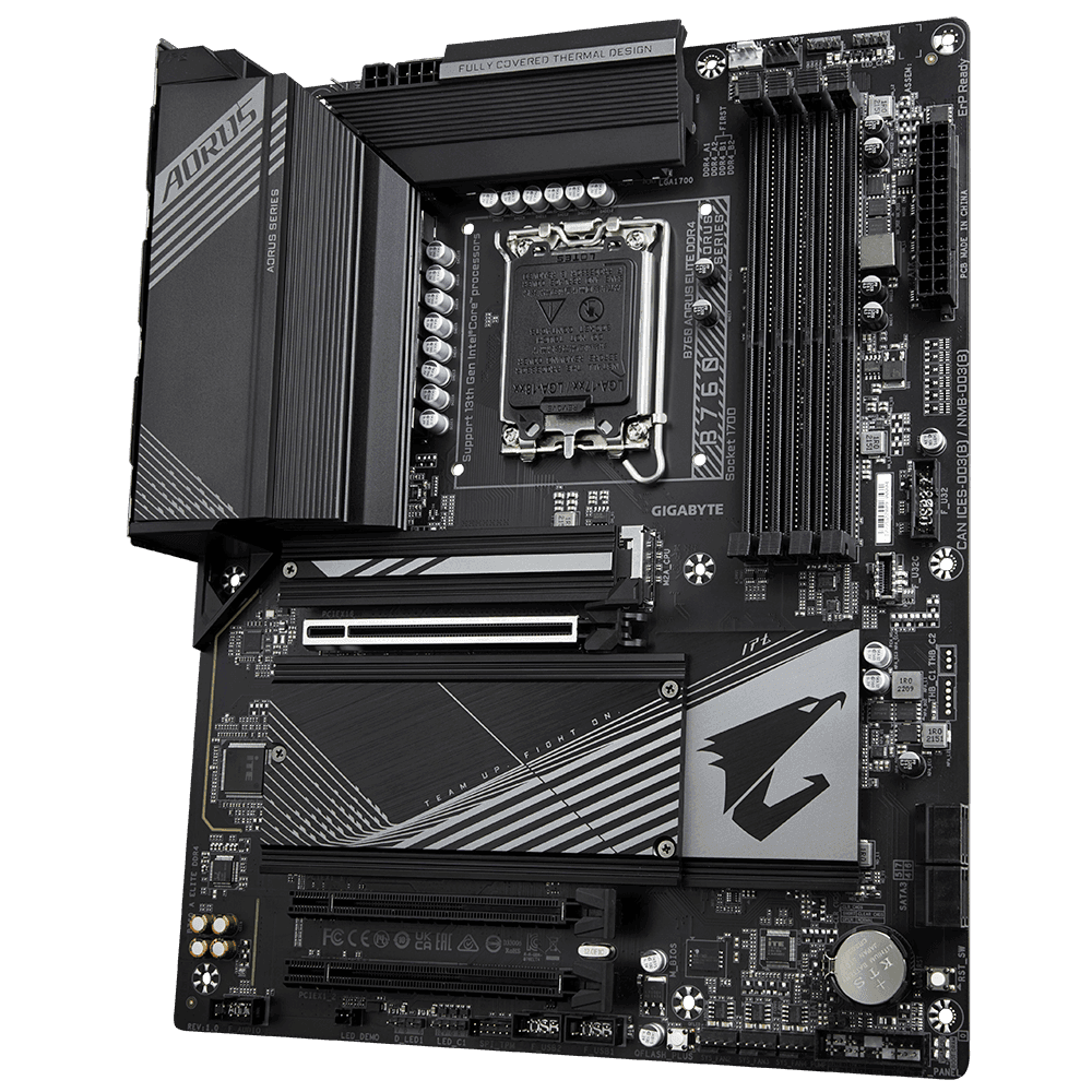 Gigabyte Gigabyte B760 Aorus Elite AX DDR4 LGA1700 ATX PC Motherboard | B760 AORUS ELITE DDR4 - product view 3 of 6