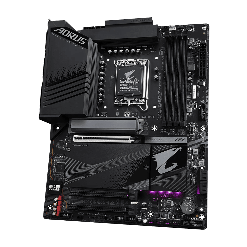 Gigabyte GIGABYTE Z790 AORUS ELITE DDR4 LGA1700 ATX Motherboard, Intel Z790 Chipset, 4 x DDR4 DIMM, 128GB Max Memory, Realtek 2.5GbE LAN, 1x M.2, 1 x PCI E x16, 1x HDMI,USB 3.2/2.0 | Z790-A-ELITE-DDR4 - product view 3 of 4