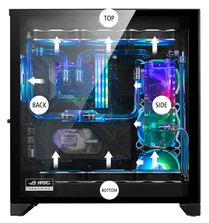 Nanotech Gaming And Rendering PC, Core i9, GeForce RTX 4080 SUPER OC, 64GB (2 x 32GB) RGB DDR5, NVMe??SSD 2TB, 1000W Gold, With AIO Liquid CPU Cooler, WiFi, BT,  and 1 Year Warranty - product view 1 of 2
