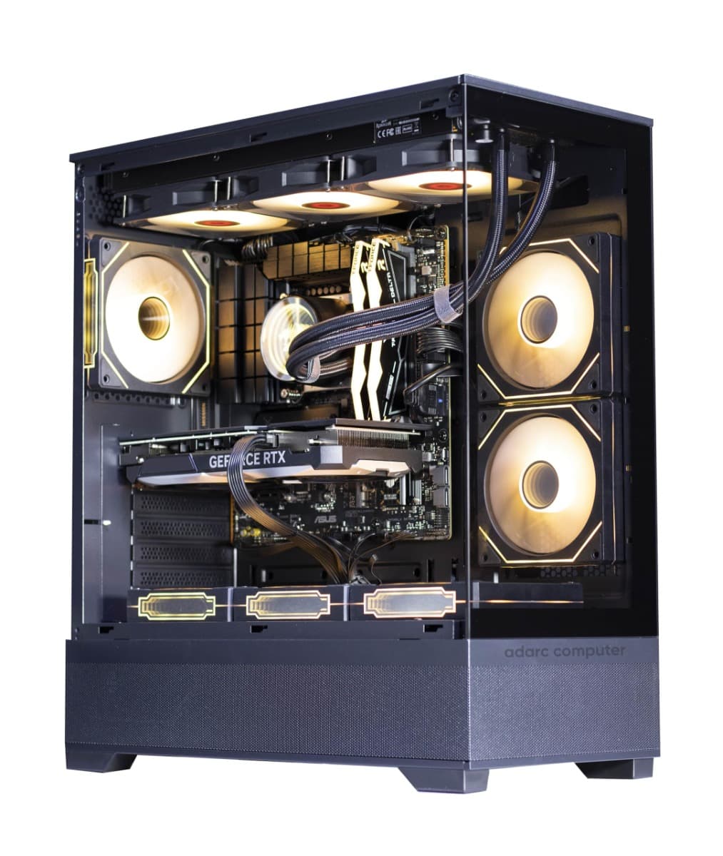 Nanotech AMD 9700X X 4060Ti OC Gaming PC, AMD 9700X Ryzen 7 | Dual 4060Ti 8GB OC | 32GB (2x16GB) 6400MTs | 990 PRO 2TB | 850W | 240mm Cooler - product view 2 of 4