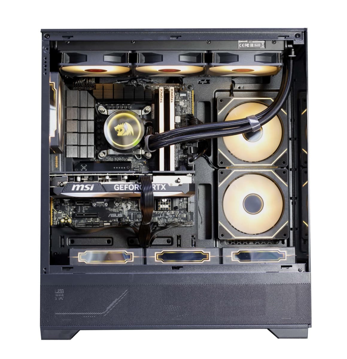 Nanotech AMD 9700X X 4060Ti OC Gaming PC, AMD 9700X Ryzen 7 | Dual 4060Ti 8GB OC | 32GB (2x16GB) 6400MTs | 990 PRO 2TB | 850W | 240mm Cooler - product view 3 of 4