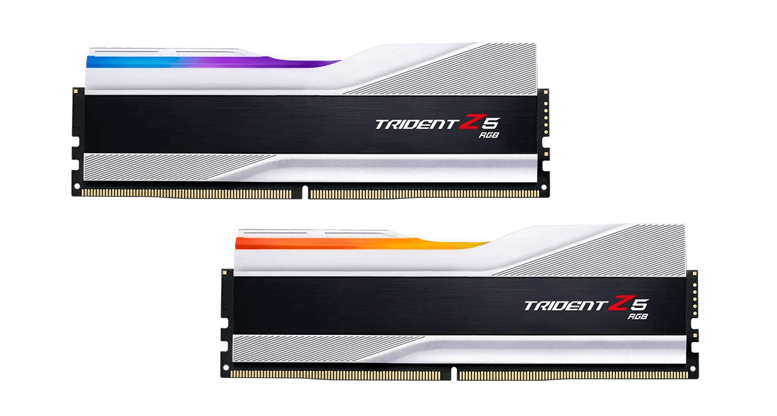 G.SKILL GSKIL TRIDENT Z5 RGB 6000 DDR5 RAM 64GB 2*32GB INTEL XMP READY,SILVER ,F5-6000J3040G32GX2-TZ5RS,4713294231932,848354041931 - product view 1 of 6