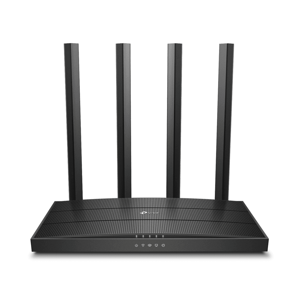 tp-link TP-Link Archer C6 AC1200 Wi-Fi Router, Dual Band 1200 Mbps Speed, Advanced Security with WPA3, Smart Roaming, Black | Archer C6 - product view 1 of 5