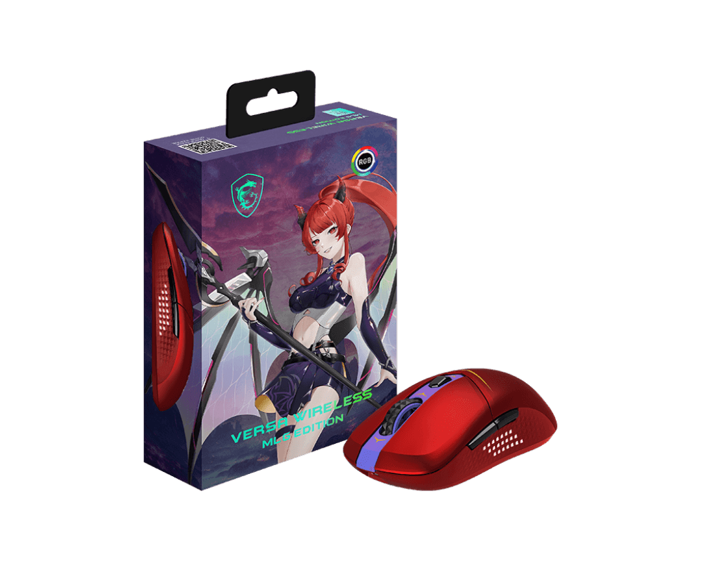 MSI MSI Versa Wireless MLG Edition Gaming Mouse - 26K DPI, OMRON Micro Switches, 2.4G Wireless, Bluetooth 5.3, and USB 2.0, up to 200 hours on a single charge | S12-4301570-CLA - product view 3 of 5
