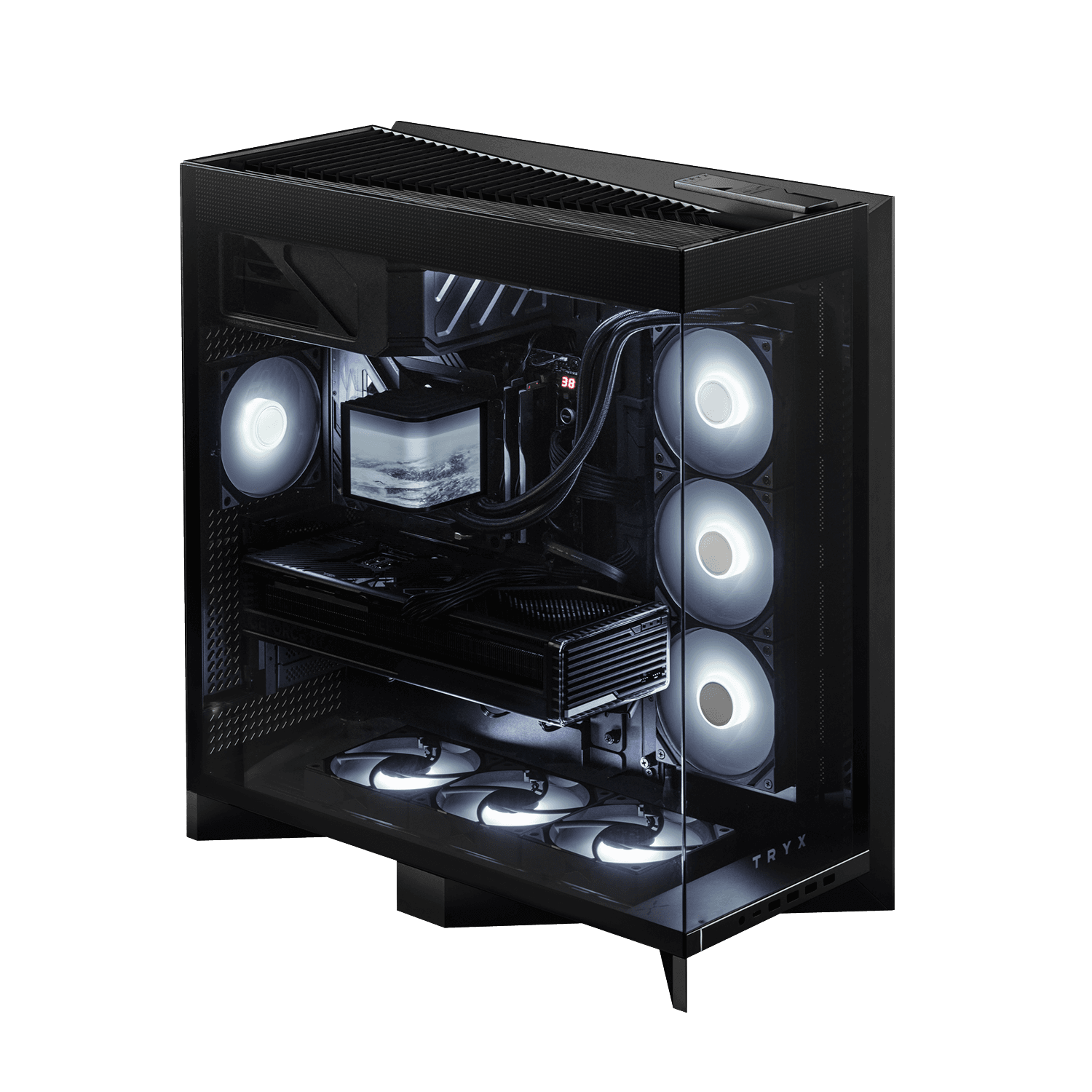 Nanotech Gaming & Creator PC, AMD Ryzen 9 9950X3D, RTX 5080 OC Edition 16GB GDDR7, 9100 PRO 4TB PCIe 5.0 to 14800 MB/s, 96GB (2x48GB)  DDR5 6000MHz, Liquid Cooler with Curved LCD, 1000W Gen 5 - product view 2 of 2
