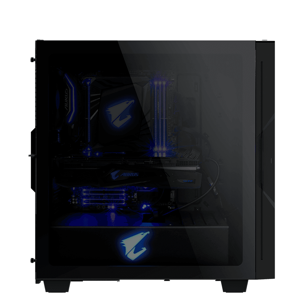 GIGABYTE AORUS C300 GLASS GB-AC300G, Mid Tower, Mini-ITX/M-ATX/ATX, Black | AC300G-ATX thumbnail 5