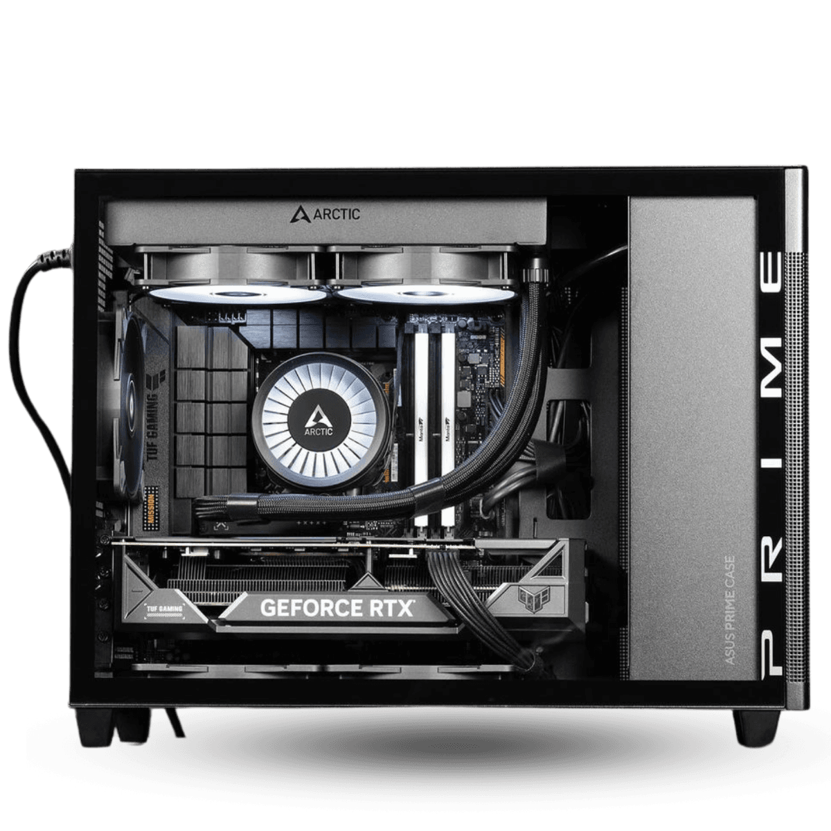 Nanotech AMD Radeon Pro WX3200 AP21 Workstation PC, Core i5-14400F 14th Gen, 16GB (2x8GB) RGB 5600 DDR5, 1TB SSD NVMe, Air Cooler, 650W, WiFi+BT - product view 3 of 6