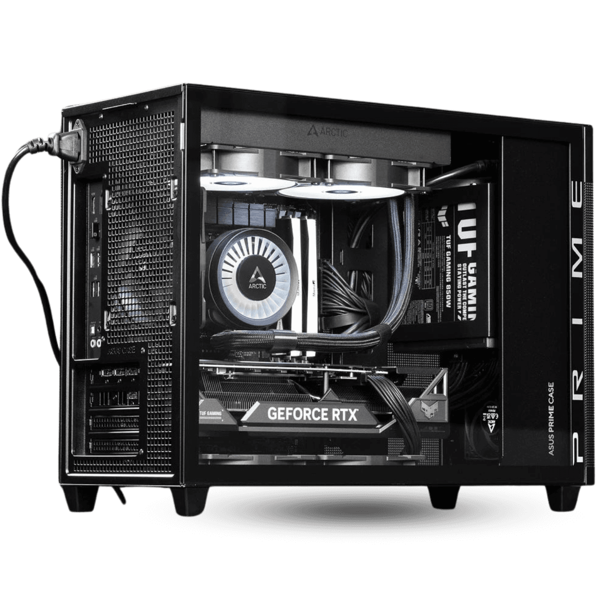 Asus AP201 Mesh Rendering PC Powered By ASUS, AMD 7800X3D, B650M PLUS, 32GB DDR5, 2TB SSD, 4080 SUPER 16GB - product view 3 of 6