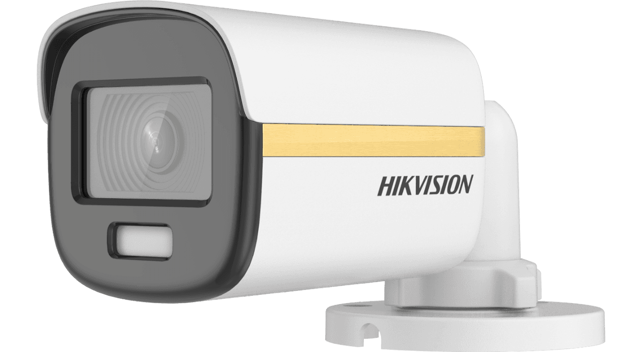 HIKVISION 2 MP ColorVu Fixed Mini Bullet Camera High quality imaging with 2 MP, 1920 ?? 1080 resolution. DS-2CE10DF3T-F