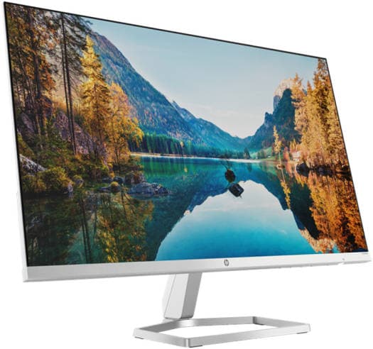 Hp  HP M24fw 23.8" Monitor, FHD 1920 x 1080 IPS Display, 75Hz Refresh Rate, 300 nits Brightness, 5ms Response Time, 16.7 Million Colors, 1 HDMI 1.4/1 VGA, AMD FreeSync,White | 2D9K1AS - product view 1 of 7