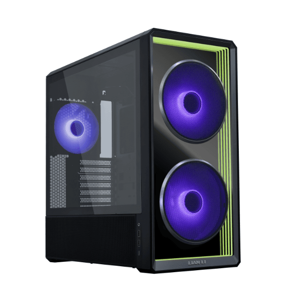 LANCOOL 217 INF Black Mid-Tower Case, Infinity Mirror Front Panel, High Airflow (2x 170mm Fans), Back-Connect Compatible | G99.LAN217INFX.00