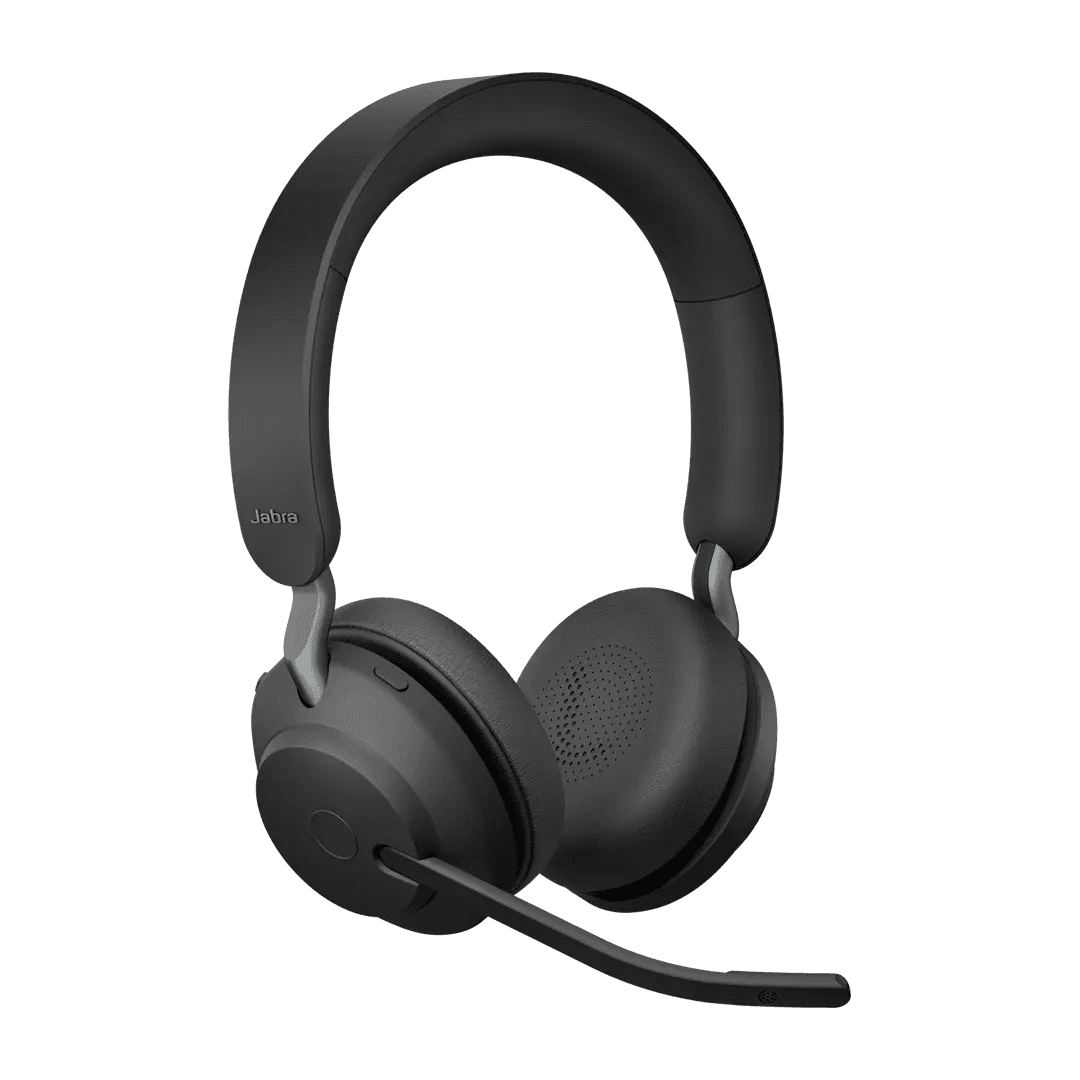 Jabra Jabra Evolve2 65 UC Stereo Wireless Headset, Link 390a USB-A Adapter, Desk Stand Included, Black – 26599-989-989 - product view 2 of 5