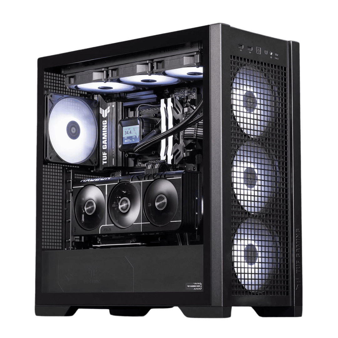 ASUS Powered Core i7 X 5070 Gaming PC, Intel Core i7-14700 14th Gen, PRIME 5070 OC Edition 12GB, DDR5 64GB (2x32GB) 6000MHz, 2TB NV3, AIO Cooler, 850W – Buy Online