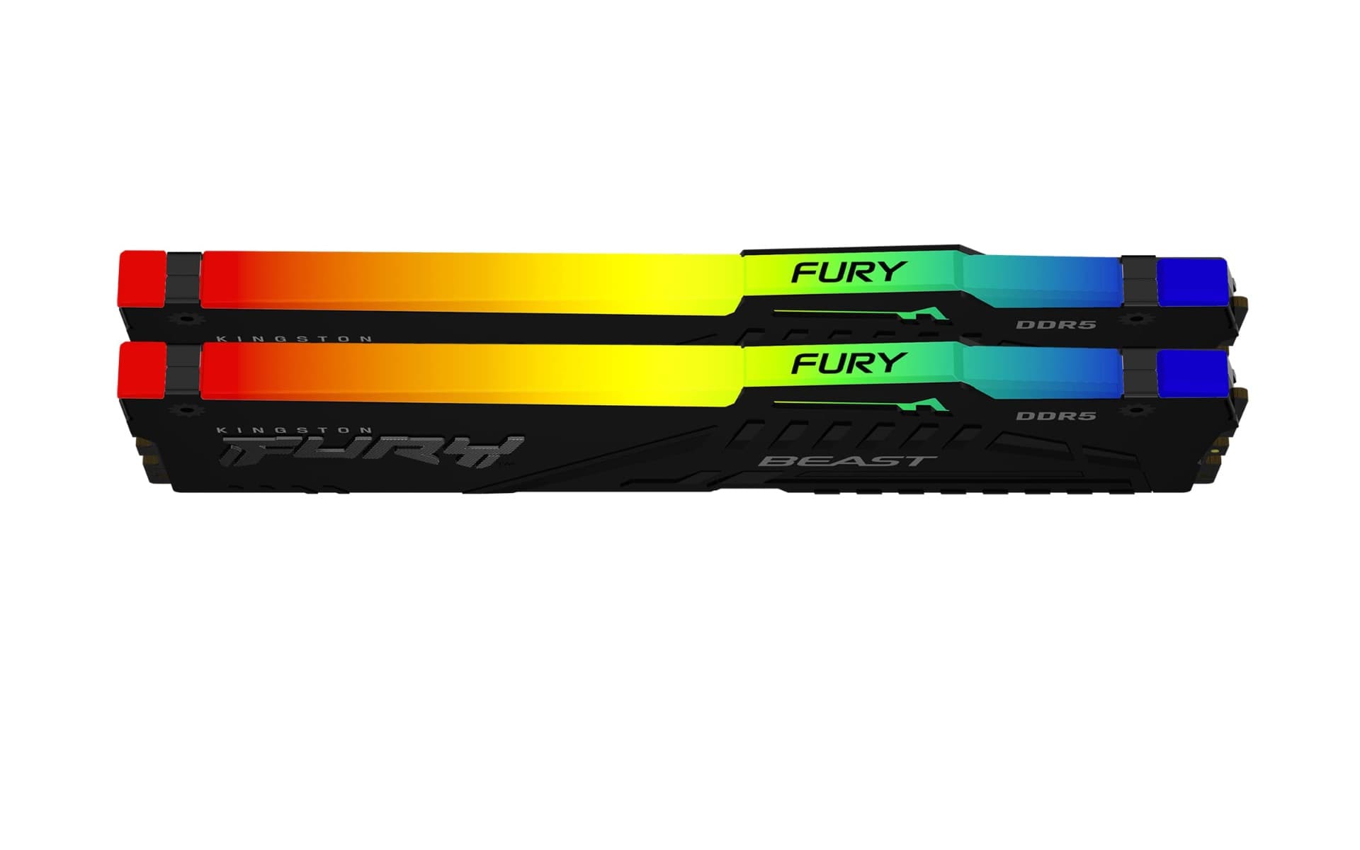 Kingston Kingston Fury Beast RGB 16GB DDR5 (2 x 8GB) Desktop Memory RAM, 6000MHz Dual Channel Kit, Non ECC Unbuffered DIMM, CL 40 CAS Latency, 1.35 Voltage, 288-Pin, Black | KF560C40BBAK2-16 - product view 3 of 4