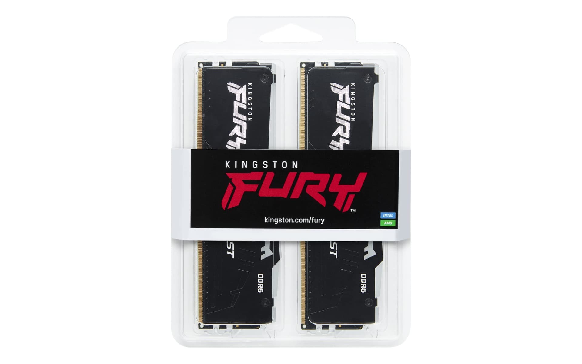 Kingston Kingston Fury Beast RGB 16GB DDR5 (2 x 8GB) Desktop Memory RAM, 6000MHz Dual Channel Kit, Non ECC Unbuffered DIMM, CL 40 CAS Latency, 1.35 Voltage, 288-Pin, Black | KF560C40BBAK2-16 - product view 2 of 4