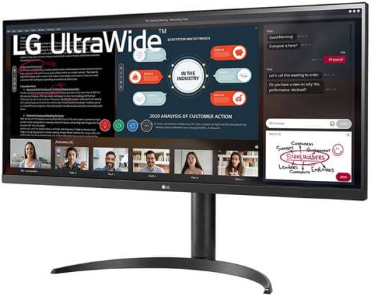 LG LG 34WP550 34'' UltraWide Full HD IPS Monitor, With AMD FreeSync, HDR10, sRGB 95%, 75Hz Refresh Rate, 5ms Gtg Response Time, 21:9 Aspect Ratio, 2560x1080 Resolution, HDMI | 34WP550-B - product view 2 of 6