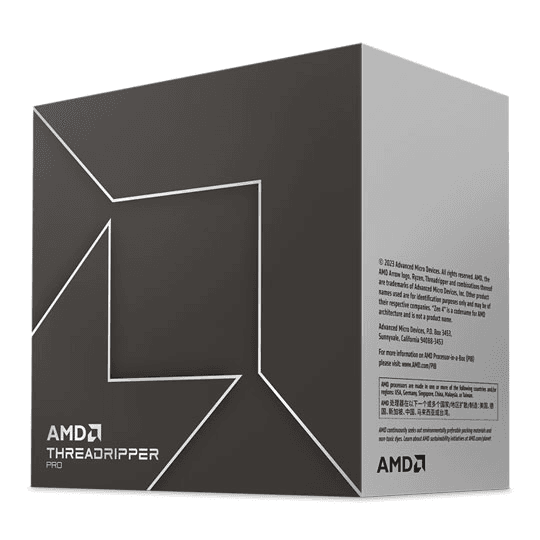 AMD AMD Ryzen Threadripper PRO 7975WX 4 GHz sTR5 Processor, 32 Cores & 64 Threads, 5.3GHz Max Turbo Frequency, 128MB L3 Cache, 8-CH DDR5 ECC Memory, Up to 5200MT/s, Zen 4 Arc | 100-100000453WOF - product view 2 of 3