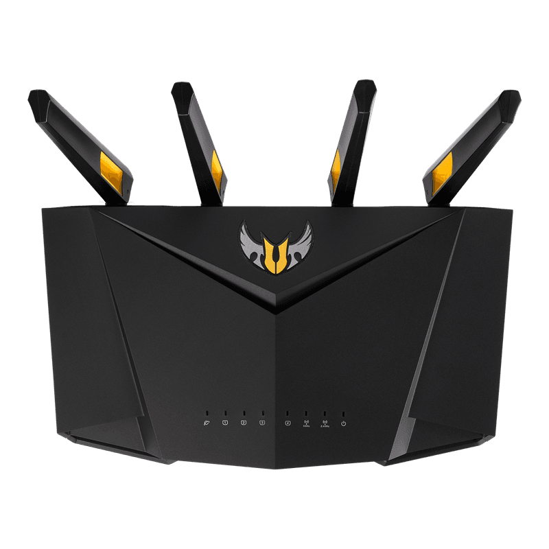 Asus ASUS TUF Gaming AX3000 V2 Dual Band WiFi 6 Gaming Router with Mobile Game Mode, 2.4GHz / 5GHz Bands, 3000 Mbps Speed, 2.5Gbps Port, Wi-Fi 6, AiProtection Pro Network Security, Black | 90IG0790-MU9B00 - product view 3 of 4