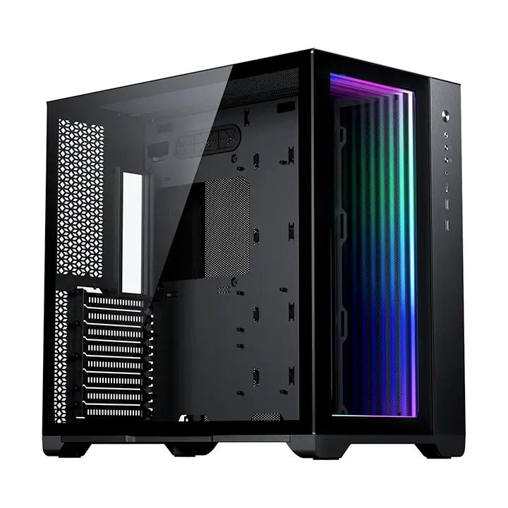 Magnium Gear NEO QUBE 2 Infinity Mirror Black Mid-Tower Case, Dual HDD cage (removable), Triple SSD bracket, Velcro-tie cable management, Up to 9x 120 mm & 4x 140mm fan locations, 360 Radiator support, Up to 280mm wide E-ATX motherboard | MG-NE620QI_DBK02 – Buy Online