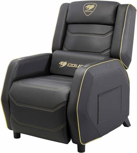 COUGAR RANGER PRO ROYAL Adjustable Gaming Sofa with Detachable Swivel Table, Breathable PVC Leather, Side Storage Pocket, USB Type-C Charging Port, Headrest & Lumbar Pillow, Black | 3MRGPGLB.0001 - product view 2 of 9