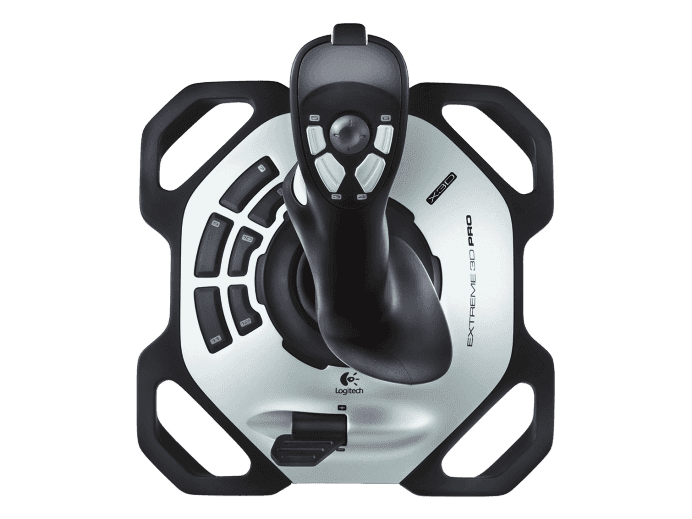 Logitech Logitech Extreme 3D PRO Joystick, Precision Twist Rudder Control, 12 Programmable Buttons, 8-way Hat Switch, Rapid-fire Trigger, Contoured Grip, Stable Weighted Base., For Only PC, Black | 942-000031 - product view 2 of 3