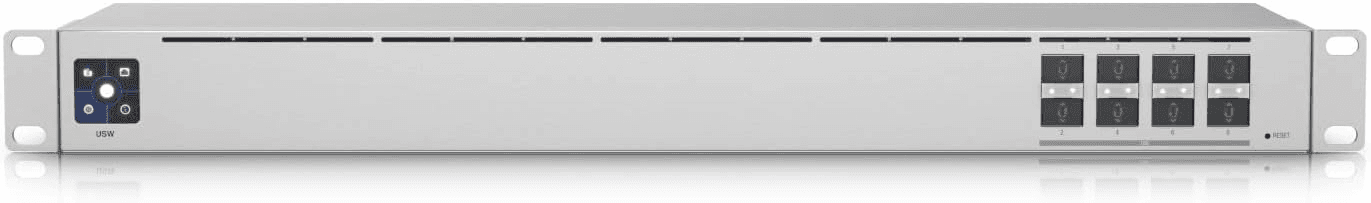Ubiquiti UniFi USW Aggregation High-Performance 10G Aggregation Switch With 8 SFP+ Ports, Compact 1U Design, and Robust Network Integration for Enterprise Environments | USW-Aggregation - product view 2 of 5