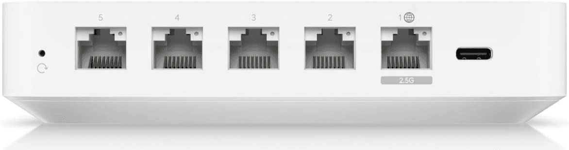 Ubiquiti Ubiquiti UniFi Cloud Gateway Ultra (UCG-Ultra) 1 Gbps Routing with IDS/IPS, 2.5 GbE WAN, 4x GbE LAN, Multi-WAN, 0.96" LCM Display | UCG-Ultra - product view 2 of 4