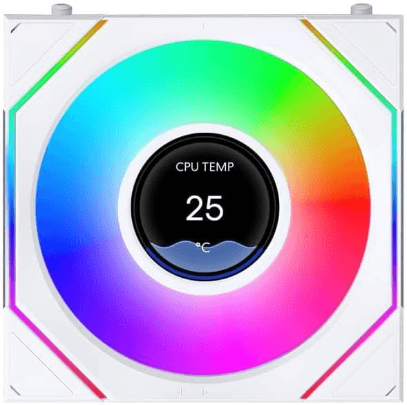 LIAN LI Lian Li UNI FAN SL-INF LCD FLEX 120mm ARGB Gaming Case Fan, Single Pack, White | G9F.12SLIND1F1W.00 - product view 2 of 4