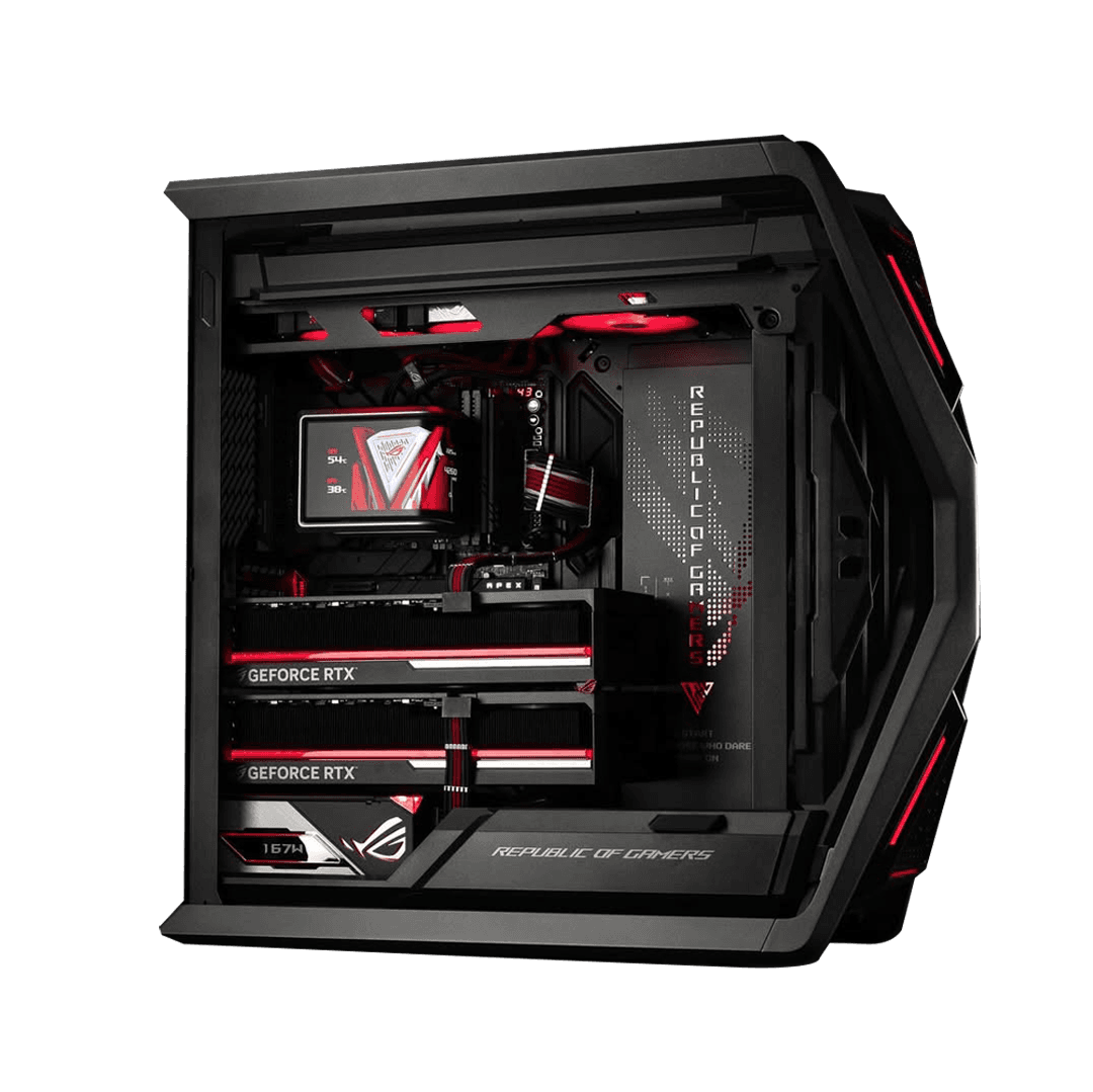 Ultimate ROG Hyperion Workstation PC: AMD Ryzen 9 9950X3D + Dual ROG ASTRAL RTX 5090 OC 32GB, 96GB DDR5 6000MHz, 8TB NVMe PCIe 4.0 SSD, 360mm AMOLED AIO, 1600W Titanium, WiFi 7, AI Features – Buy Online