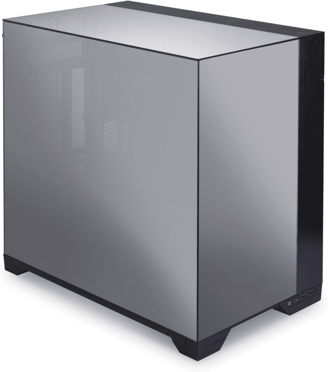 LIAN LI Lian Li O11 Vision Tower Computer Case, Steel & 3mm Tempered Glass Materials, 360mm Radiator & 8x 120mm Fan Support, Cable Management, Dual-Chamber Layout, Dust Filters, Chrome | G99.011VC.00 - product view 1 of 9