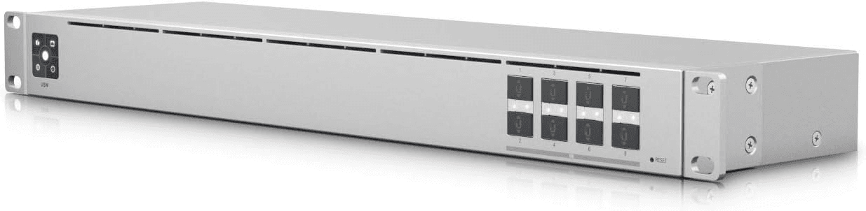 Ubiquiti UniFi USW Aggregation High-Performance 10G Aggregation Switch With 8 SFP+ Ports, Compact 1U Design, and Robust Network Integration for Enterprise Environments | USW-Aggregation - product view 3 of 5