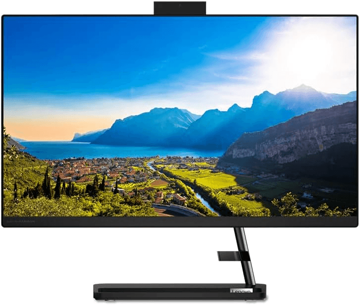 Lenovo Lenovo IdeaCentre 3 All-in-One PC, Intel Core i5-1135G7, 8GB RAM, 1TB HDD, 24″ Full HD Display, Integrated Webcam, Non-Touch, DOS, Black – F0G0008XAX - product view 2 of 7