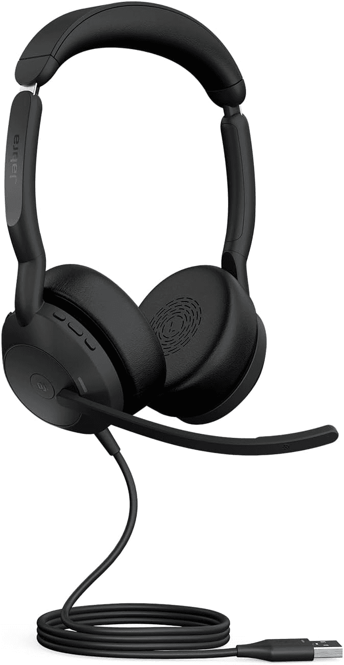 Jabra Evolve2 50 MS Stereo Wired Headset, USB-A, Noise-Cancelling Microphones, Black – 25089-999-999 – Buy Online