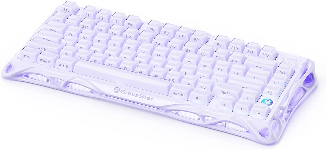 GravaStar Mercury V75 Special Edition Magnetic Keyboard, Lavender Purple, 8000Hz Polling, Rapid Trigger, Hall Effect Switches | GS V75 _PL – Buy Online