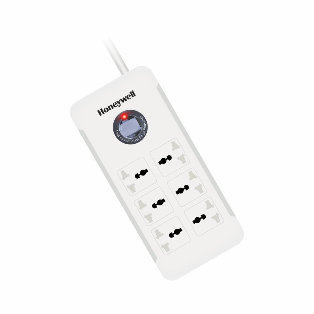 Other Honeywell Platinum 6 Out Surge Protector, 6 Socket, 1.5 Meter, X3 MOV Technology Solution (White) | HC000017/SRG/1.5M/WHT/6/UK - product view 1 of 4