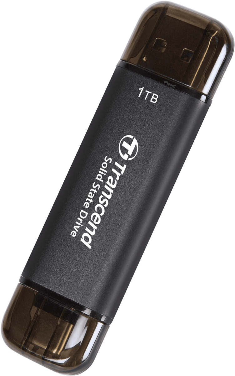 Transcend Transcend ESD310C Portable SSD, 3D NAND Flash, 1 TB Capacity, Up to 1050 MB/s Read Speed & 950 MB/s Write Speed, 10Gbps Connection Interface, Black | ESD310C - product view 3 of 6