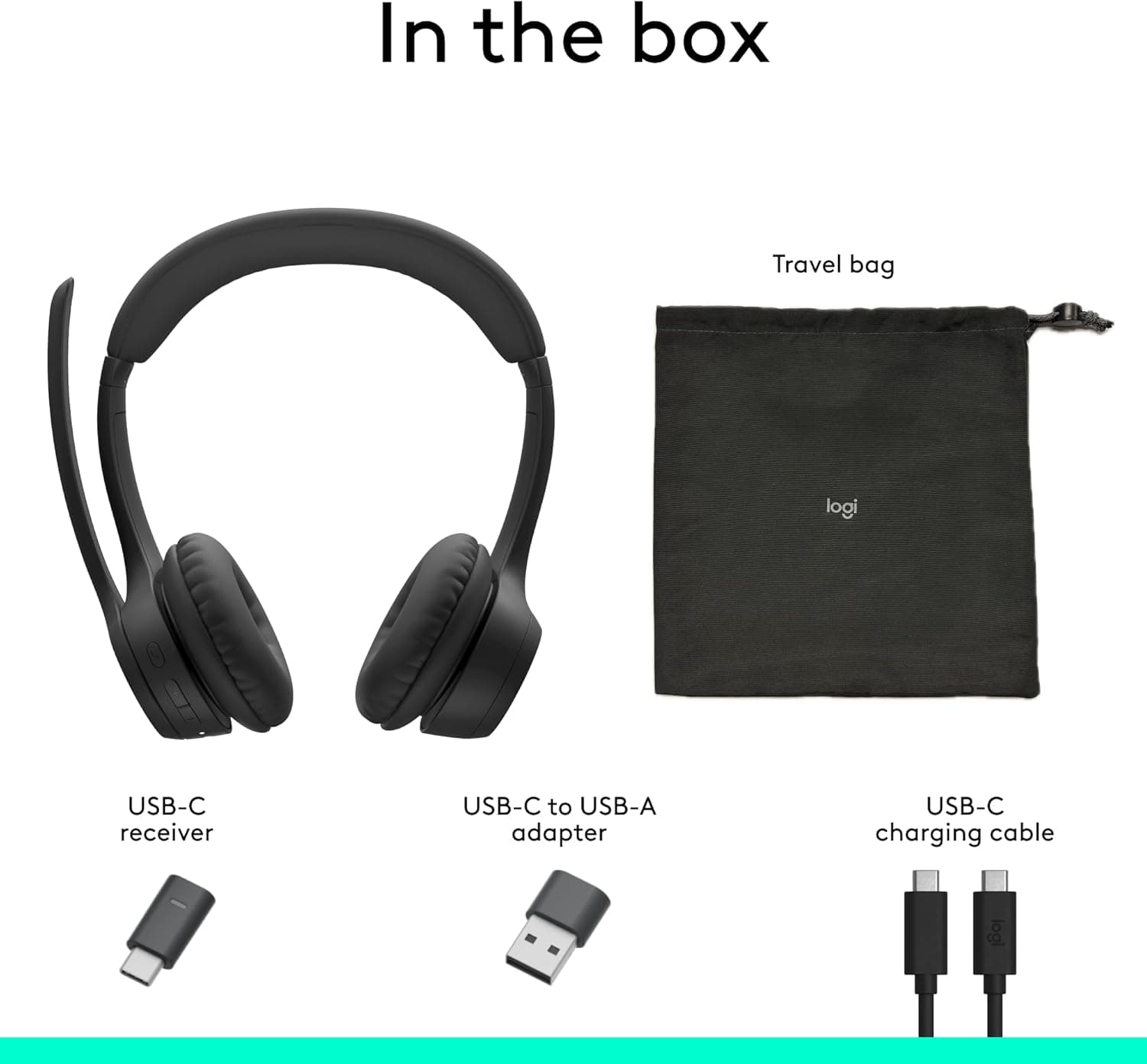 Logitech Logitech Zone 305 for Business, Wireless Bluetooth Headset with Microphone, for Google Meet, Google Voice, Zoom, Compatible with Windows, Mac, Chrome, Linux, iOS, iPadOS, Android - product view 2 of 9