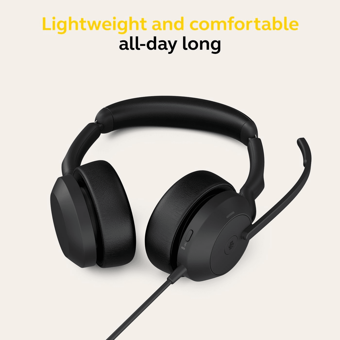 Jabra Jabra Evolve2 50 MS Stereo Wired Headset, USB-A, Noise-Cancelling Microphones, Black – 25089-999-999 - product view 3 of 3