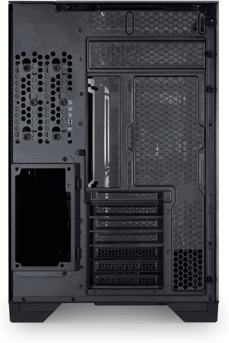 LIAN LI Lian Li O11 Vision Tower Computer Case, Steel & 3mm Tempered Glass Materials, 360mm Radiator & 8x 120mm Fan Support, Cable Management, Dual-Chamber Layout, Dust Filters, Chrome | G99.011VC.00 - product view 3 of 9